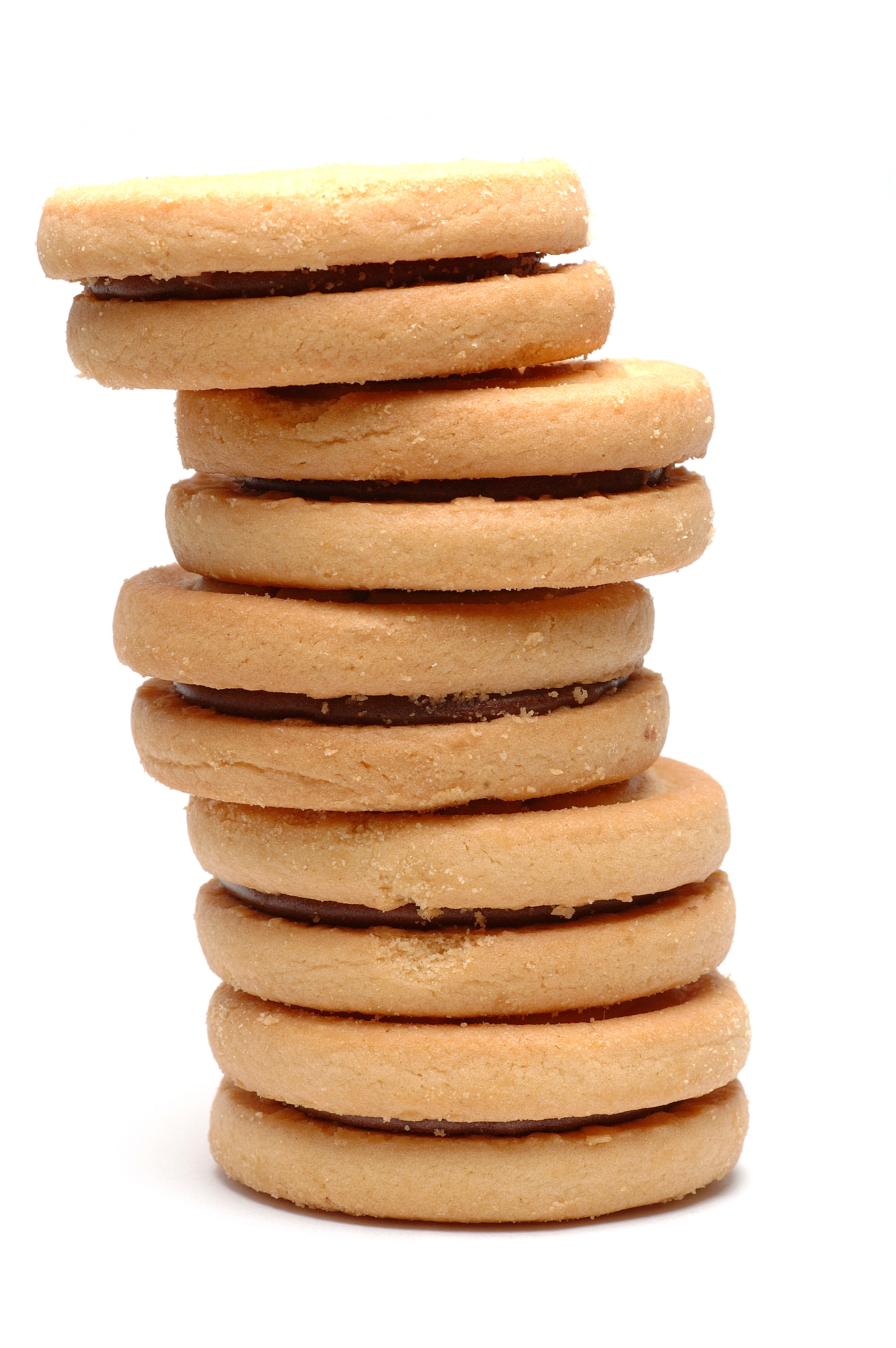 Stack of chocolate biscuits