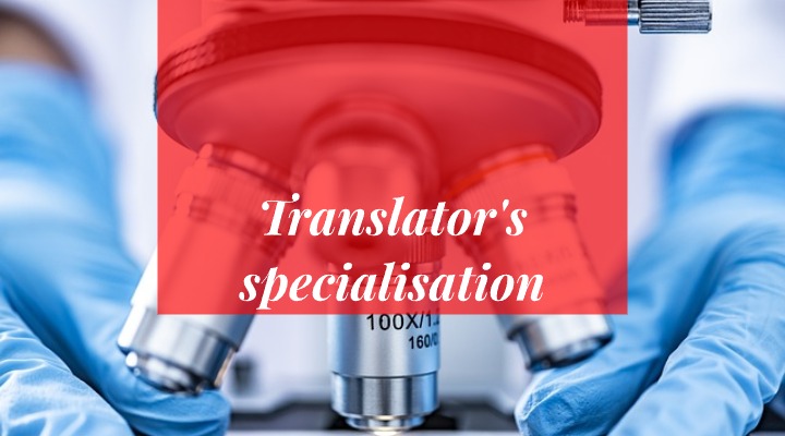 translator's specialisation