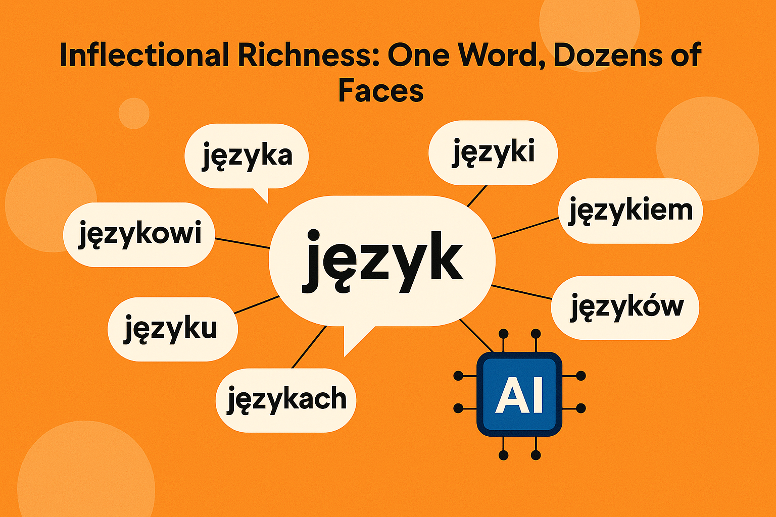 Inflectional richness: one word, dozens of faces