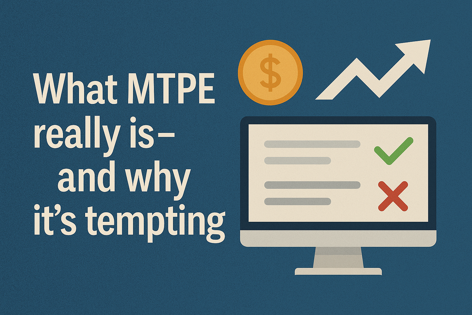 What MTPE really is—and why it’s tempting