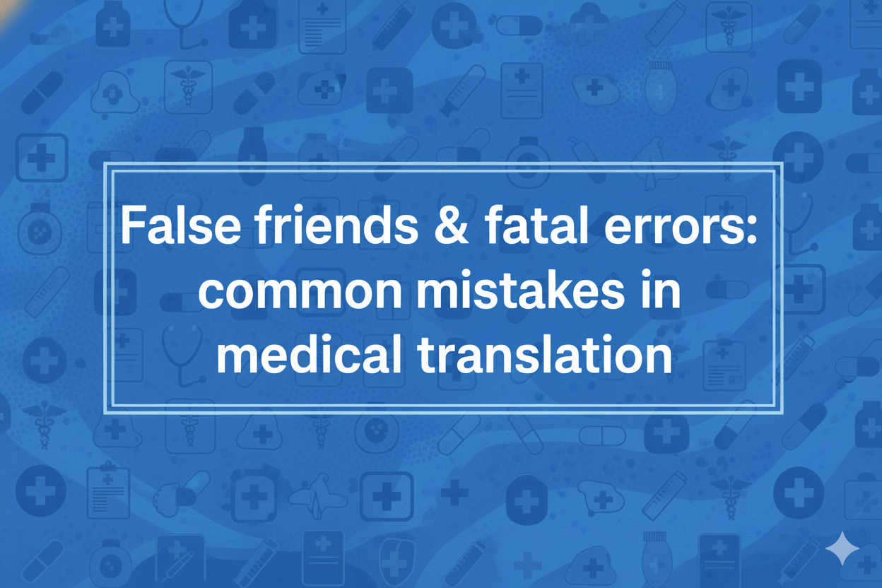 False friends & fatal errors: common mistakes in medical translation