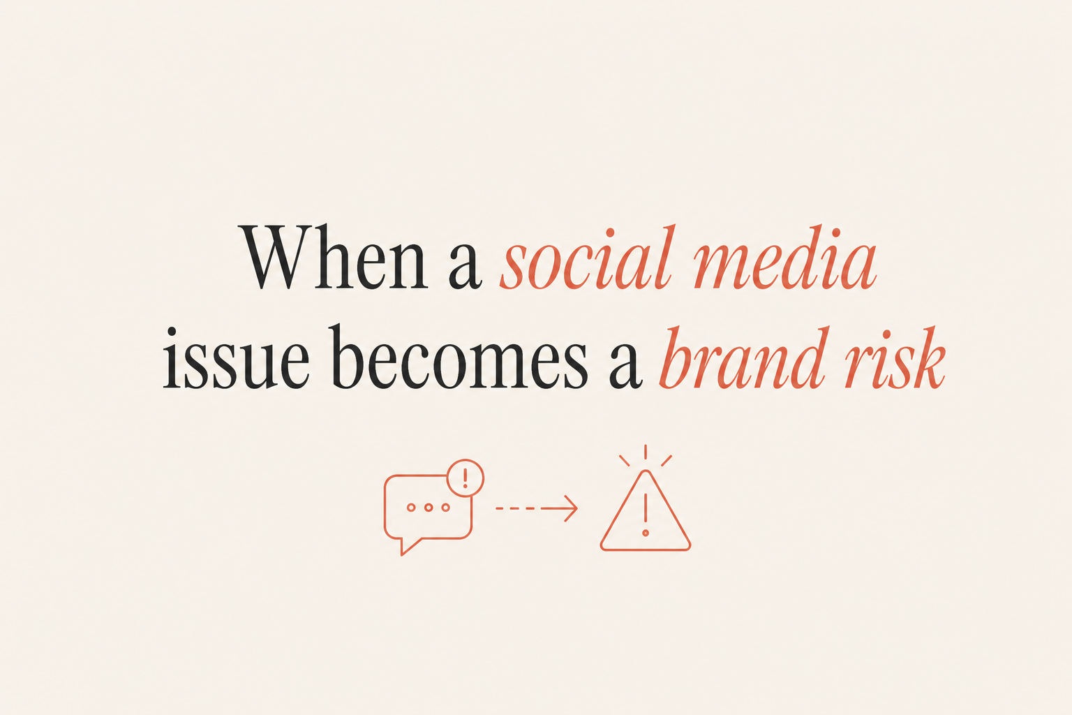 When a social media issue becomes a brand risk