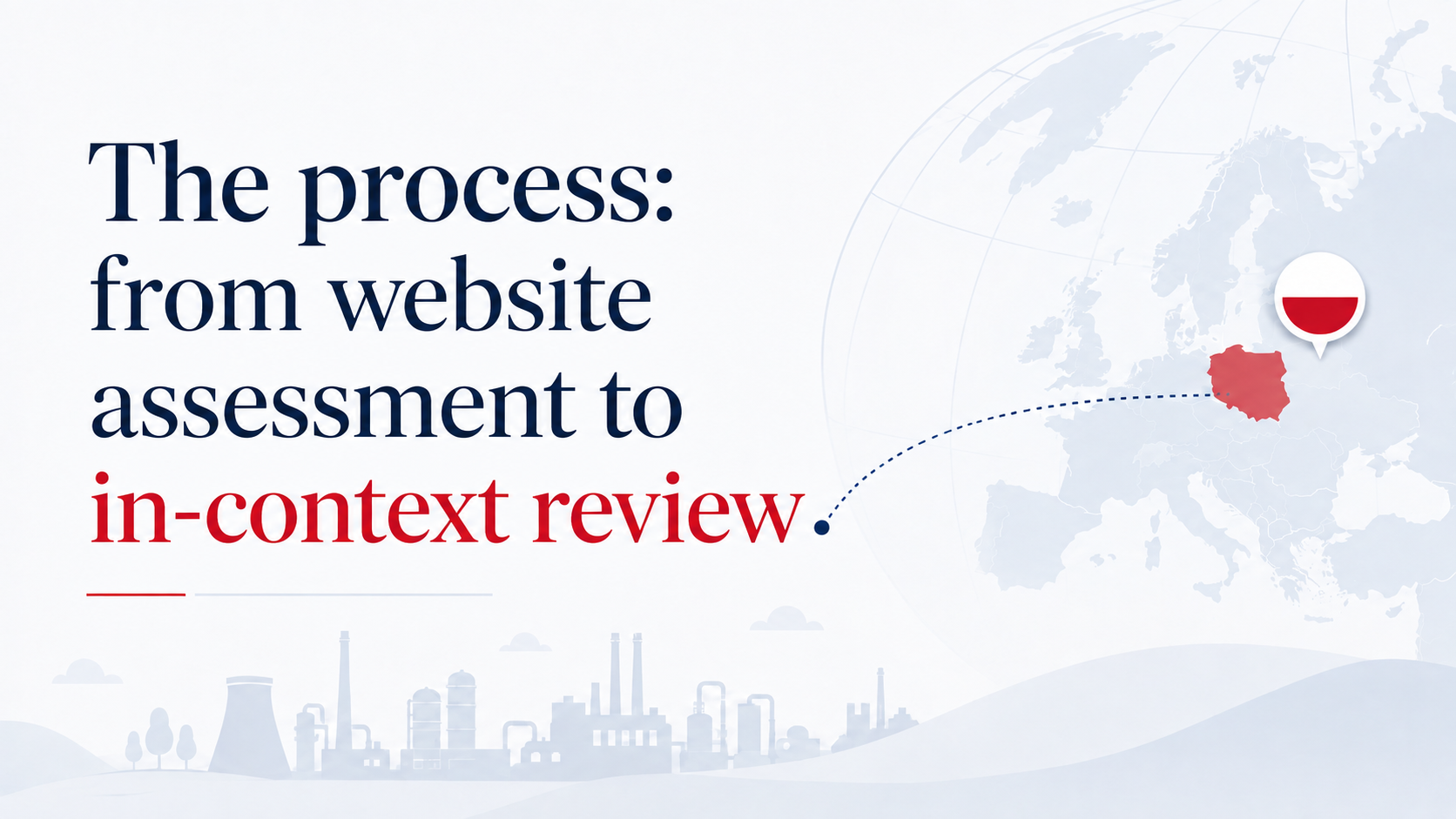 The process: from website assessment to in-context review